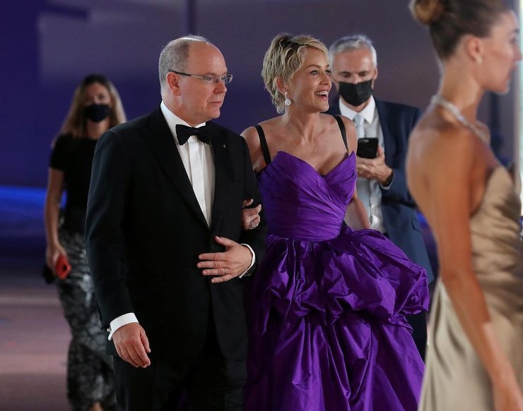 шэрон стоун, гала вечер, фонд князя монако, князь монако, князь альбер