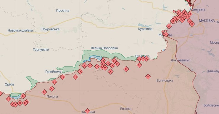 Карта боевых действий