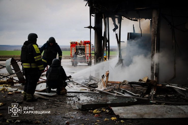 атака дронов харківська область