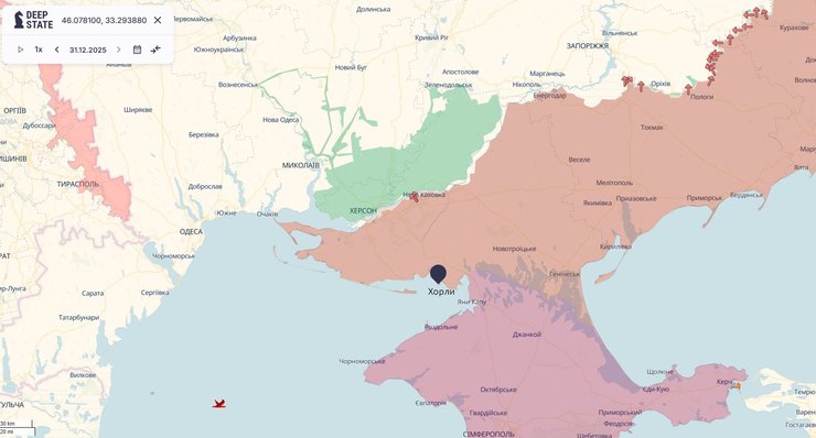 Карта с месторасположением села Хорлы