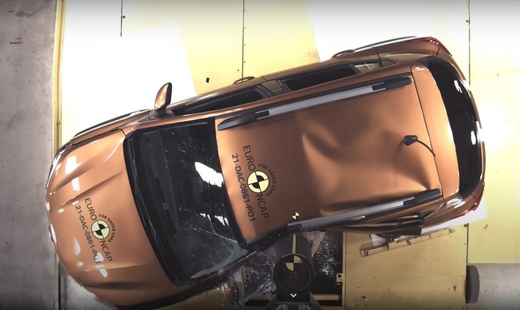 Dacia Sandero Stepway, Dacia Sandero Stepway боковой краш-тест Euro NCAP