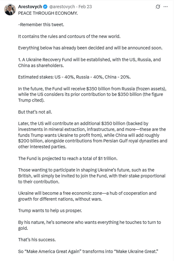 Алексей Арестович, экс-советник ОП, сеть Х, будущее Украины, сообщение Арестовича