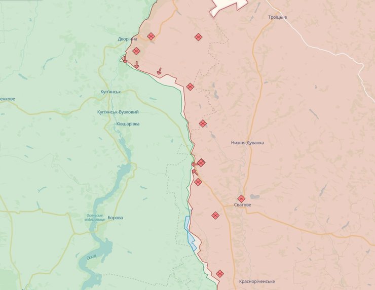 Куп'янськ на карті