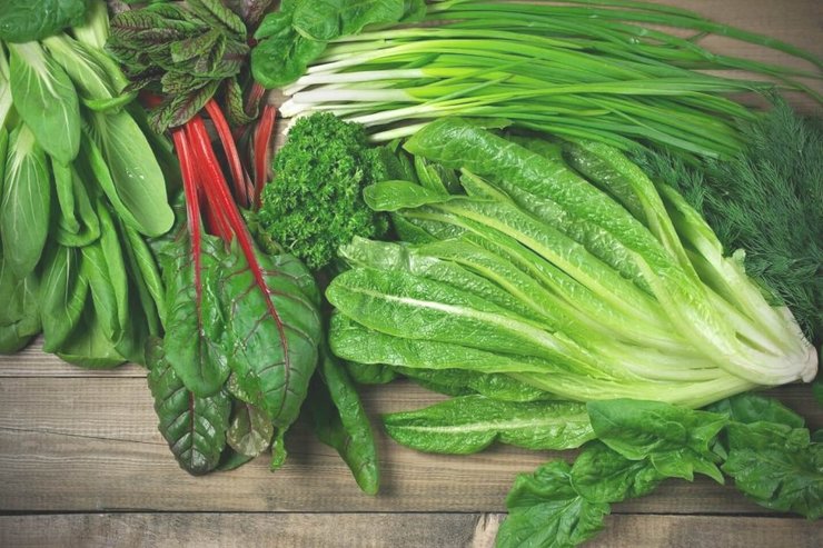 овощи, салат, шпинат, зелень