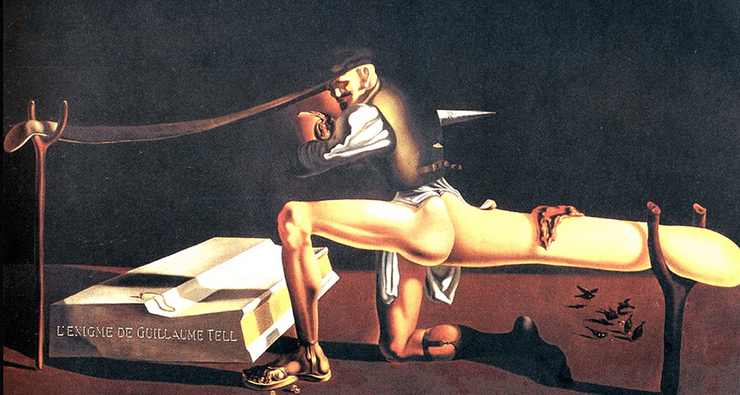 вільгельм телль, Сальвадор Далі, сюрреалізм, картина Далі, як зрозуміти сюрреалізм, що таке сюрреалізм, Гала Далі, анатомія шедевра