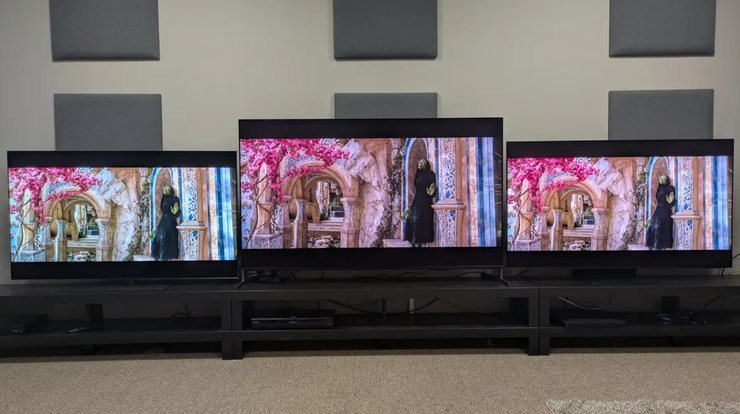 Передача кольору на телевізорах LG G5, Sony Bravia 8 II, Samsung S95F