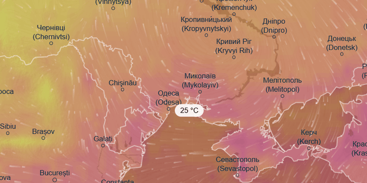 юг украины погода сегодня