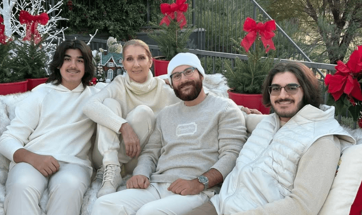 Селин Дион с сыновьями