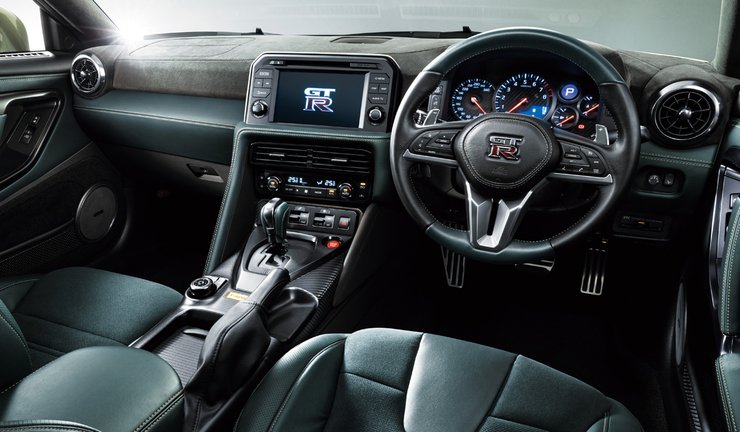 спорткар, Nissan GT-R, салон, интерьер, передняя панель