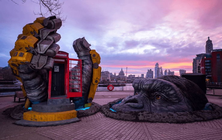 Годзілла проти Кінг-Конга, титани, монстри, битва титанів, ШІ, суперкомп'ютер, битва Годзілли проти Конга, фільм, статуя, режисер