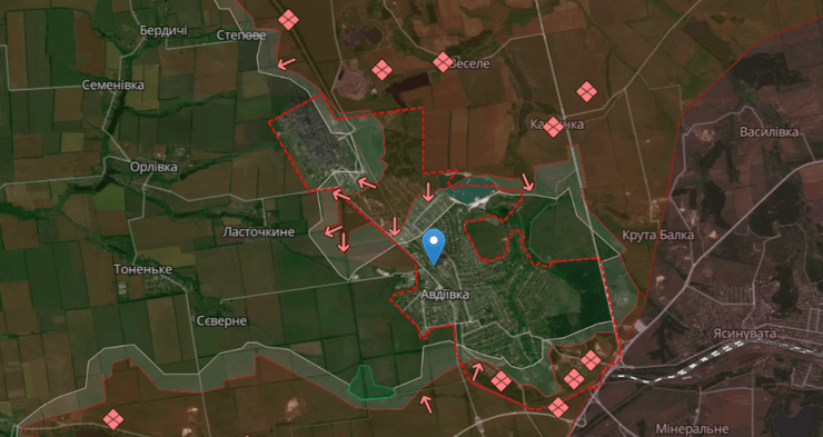 Ситуация в районе Авдеевки