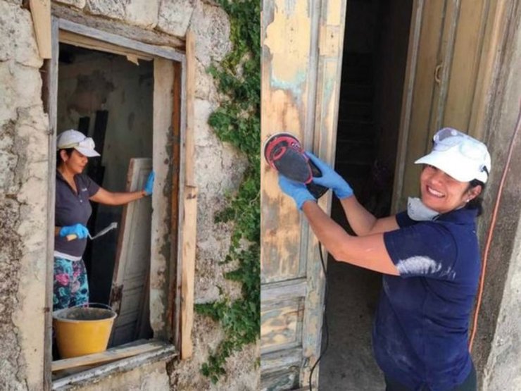 Реставрація, жінка, будинок, ремонт, Італія,