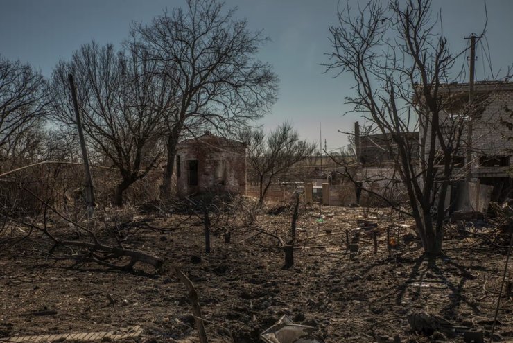 Желанное, руины, Донбасс, Авдеевка, война
