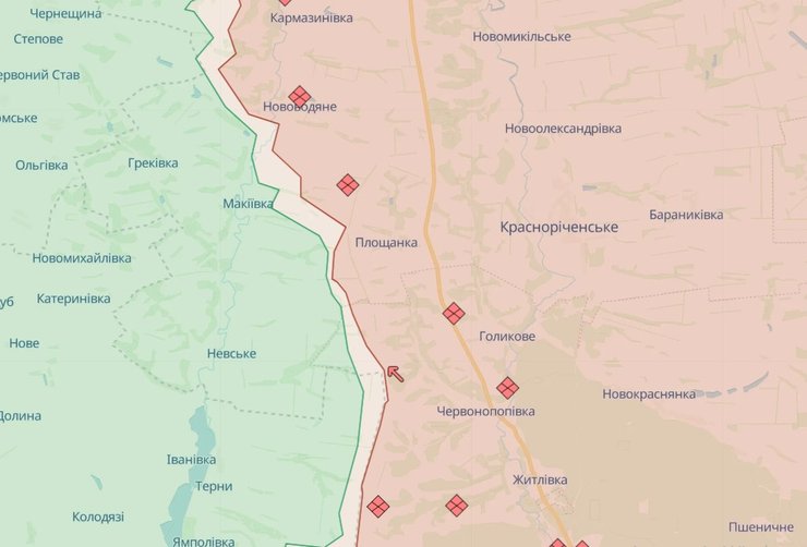 Карта боевых действий