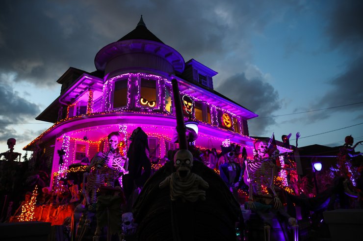 дом, хэллоуин, декорации к хэллоуину