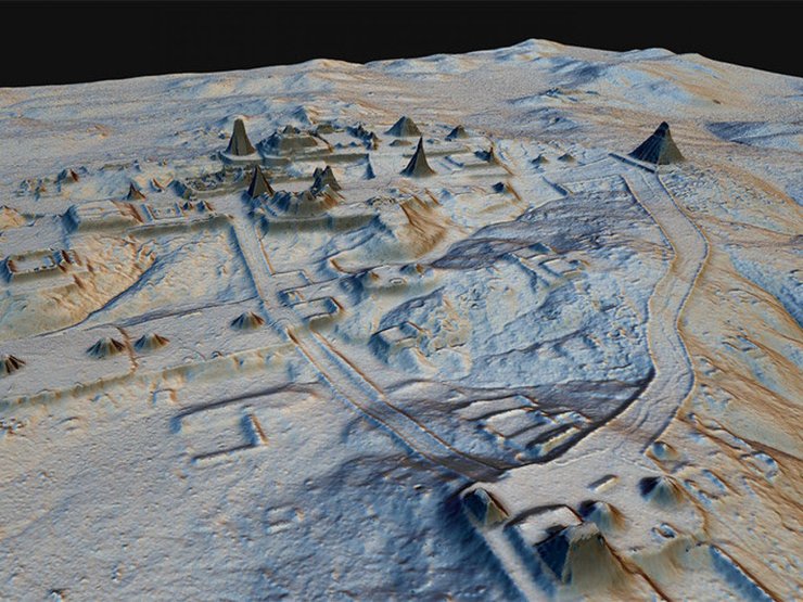 сооружения, майя, лидар