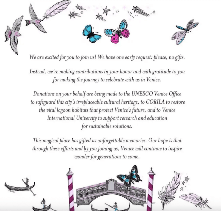 Приглашение на свадьбу Джеффа Безоса