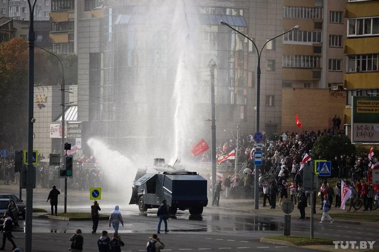 применение водометов в минске