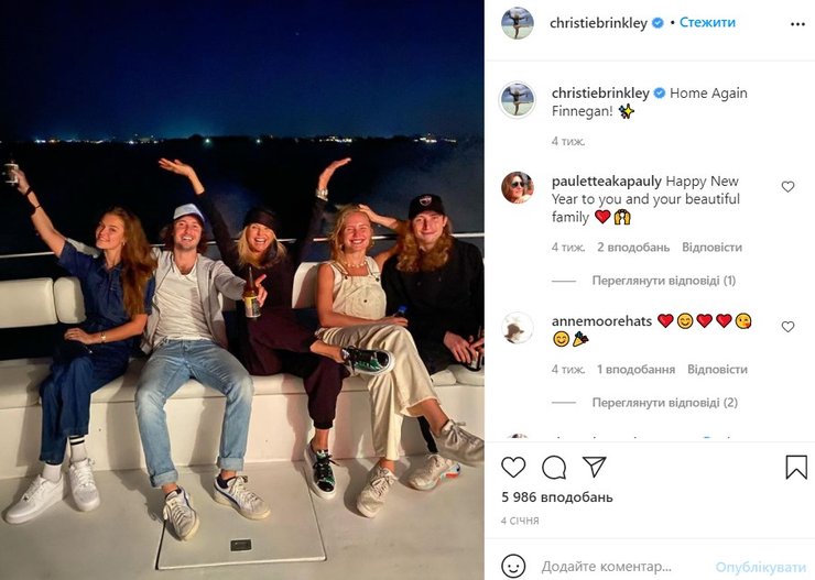 Кристи Бринкли, модель, семья