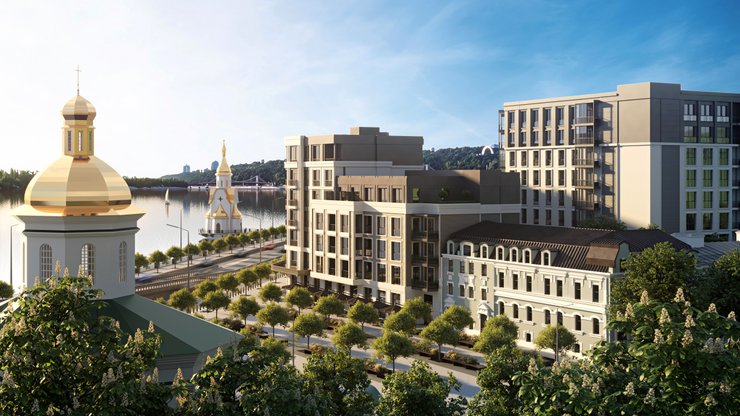 Рендер клубного дома Illinsky House на Подоле