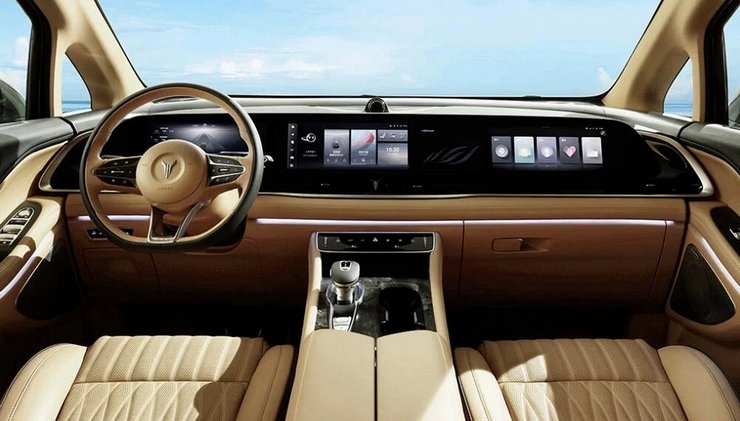 Dongfeng Voyah Dreamer салон, Dongfeng Voyah Dreamer интерьер, Dongfeng Voyah Dreamer передняя панель