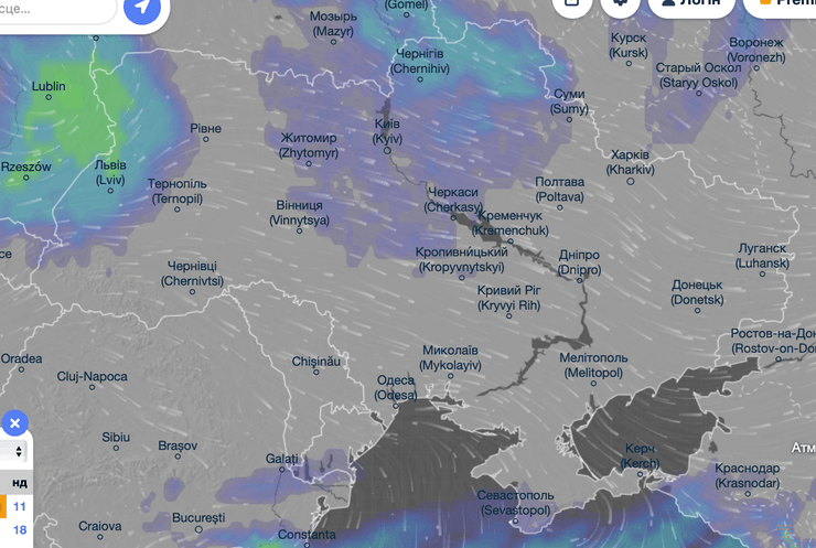 Опади в Україні 10 травня