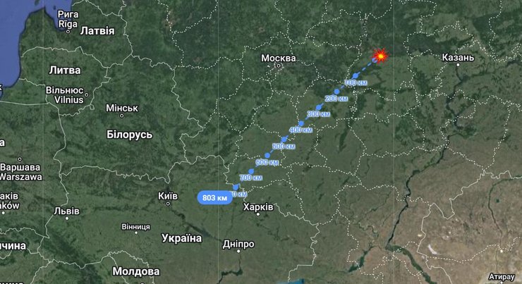 Нижний Новгород, расстояние, карта