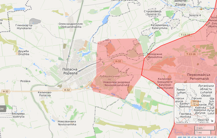 бої за донбас, бої за попасну