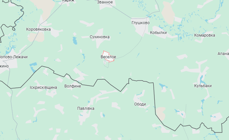 Село Веселе в Курській області РФ