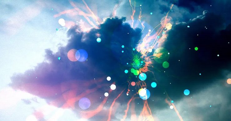 Облака, солнечный свет