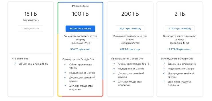 подписка google one