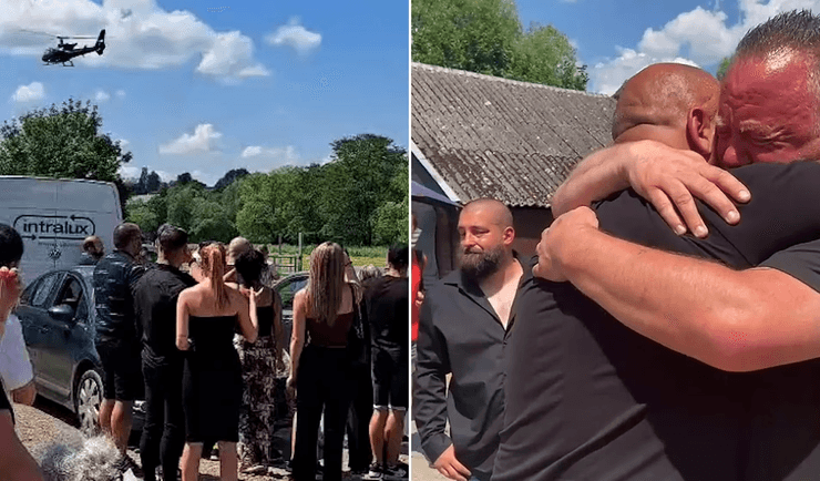 Похорон, фейковий похорон, прилетів на вертольоті, вертоліт, сім'я, блогер, жарт, розіграш,