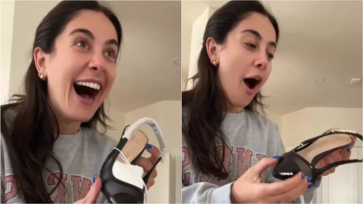 Женщина получила посылку, которую заказал ее муж, чтобы сделать ей сюрприз, чтобы было внутри пакета