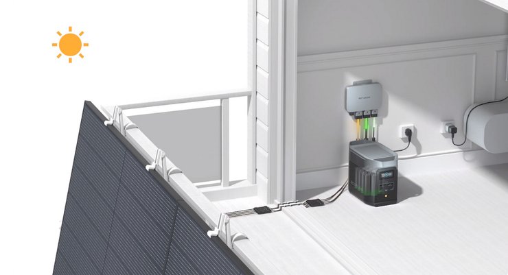 EcoFlow, солнечные панели, балкон