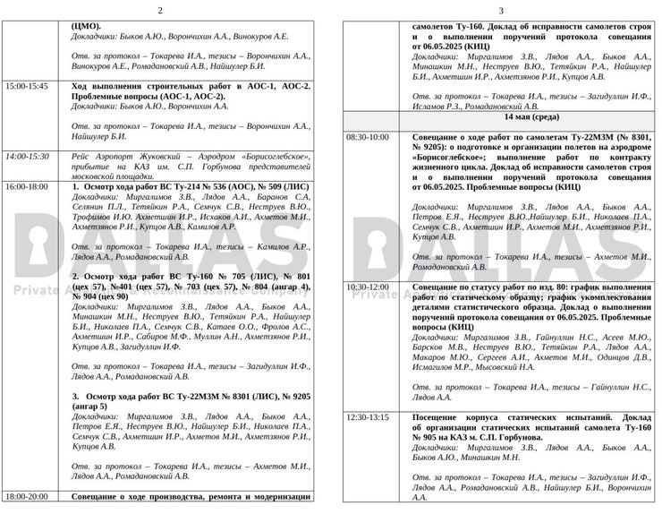 документ по ремонту Ту-160