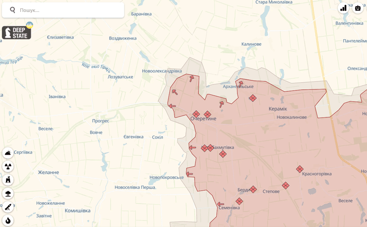 Очеретине карта