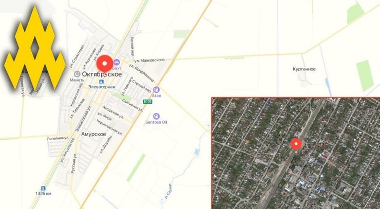 Поселок Октябрьское в Крыму, карта, Крым