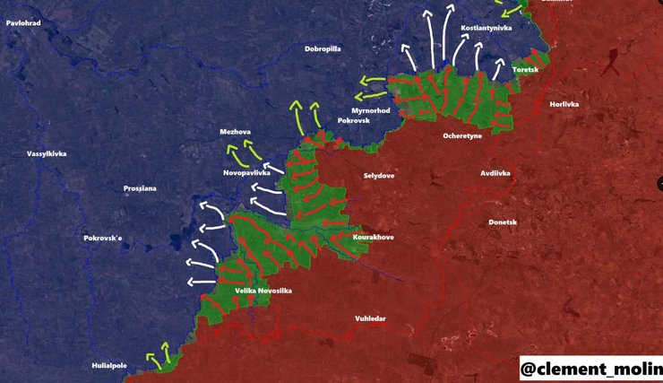 карта бои на Донбасс