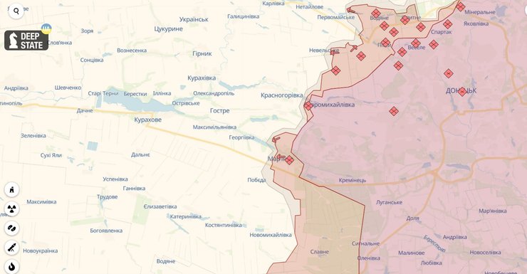 DeepState, карта Марьинка