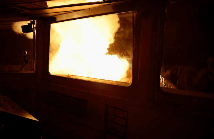 Кадры, снятый во время атаки в Красном море