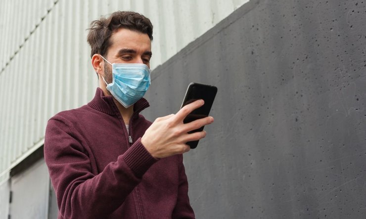 маска, смартфон