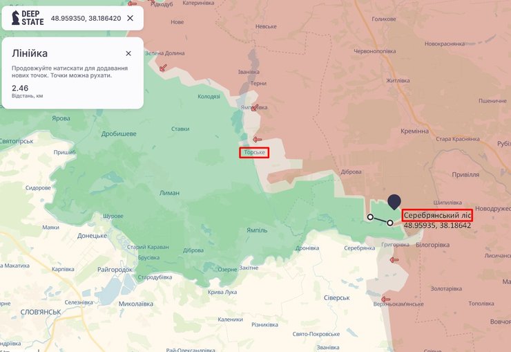 DeepState о ситуации на Лиманском направлении 6 августа
