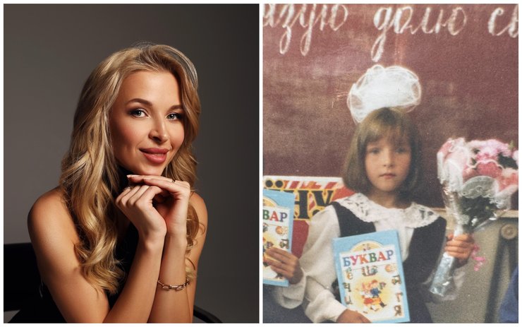 Оля Гончаренко в школі