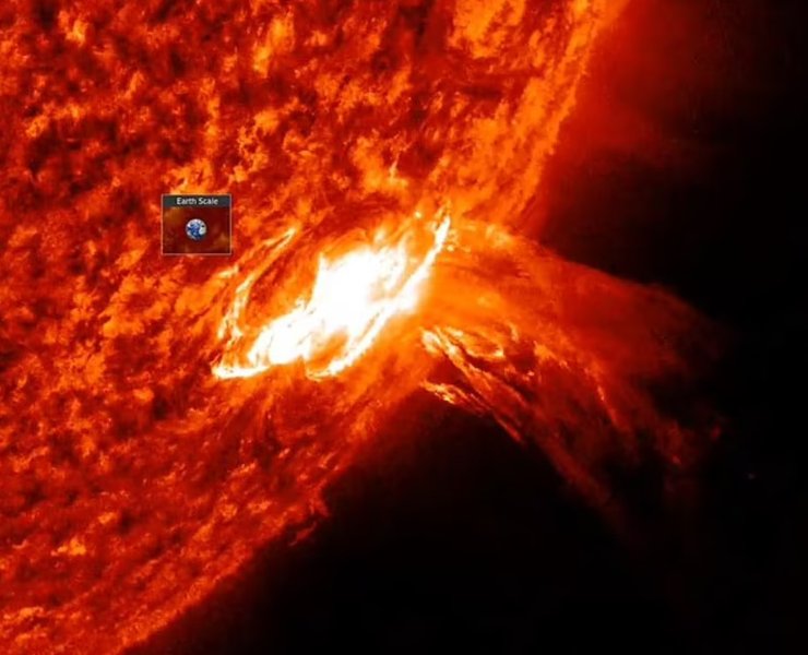 вспышка на Солнце