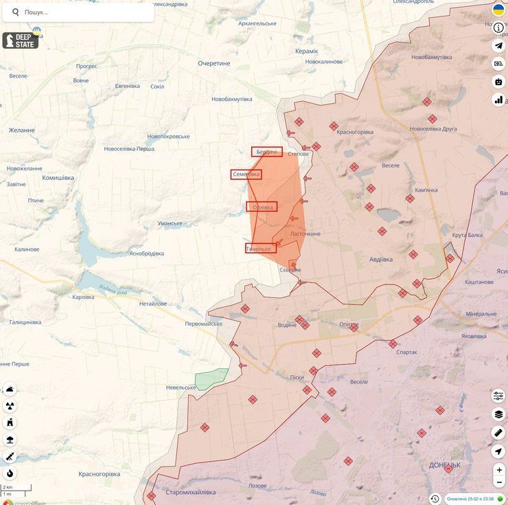 ласточкино, наступление ВС РФ