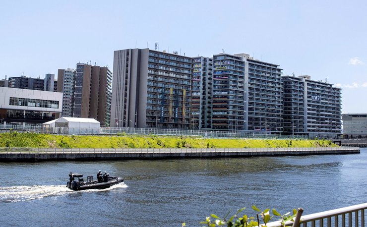 Остров Харуми в Токио, где будут жить олимпийцы, члены национальных сборных