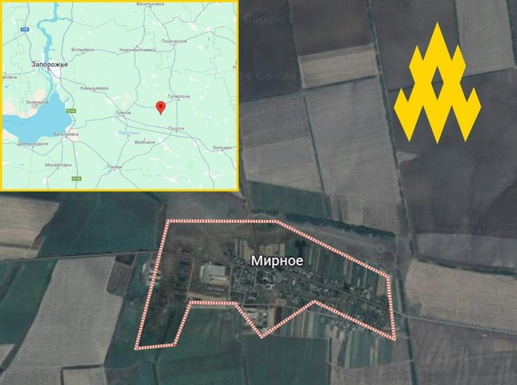 Населенный пункт Мирное на карте