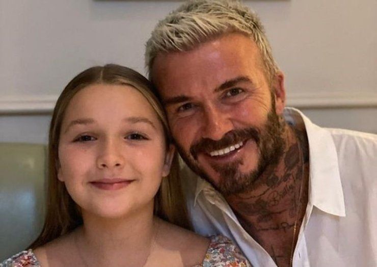 Девід Бекхем з донькою Гарпер