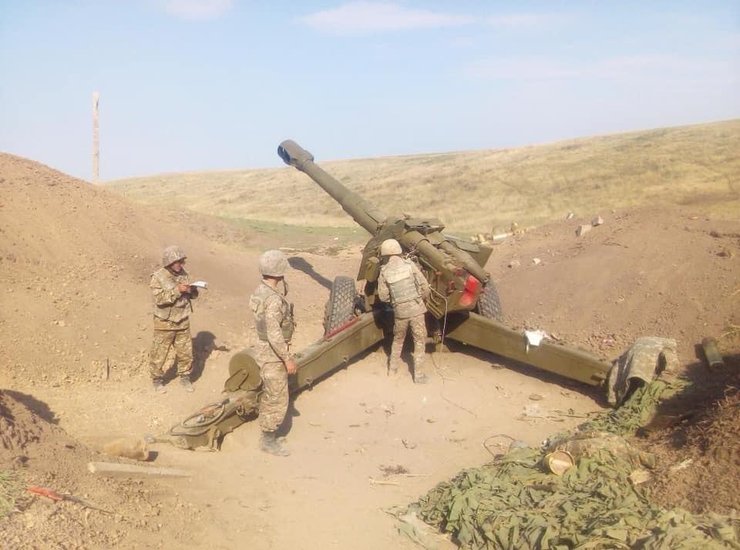 арта, артиллерия, гаубицы, Армения, Нагорный Карабах, вооружение, война