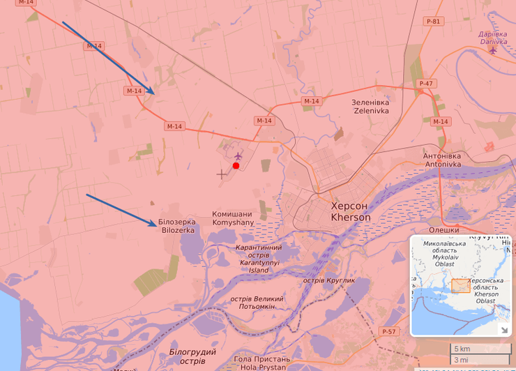 бої на херсон